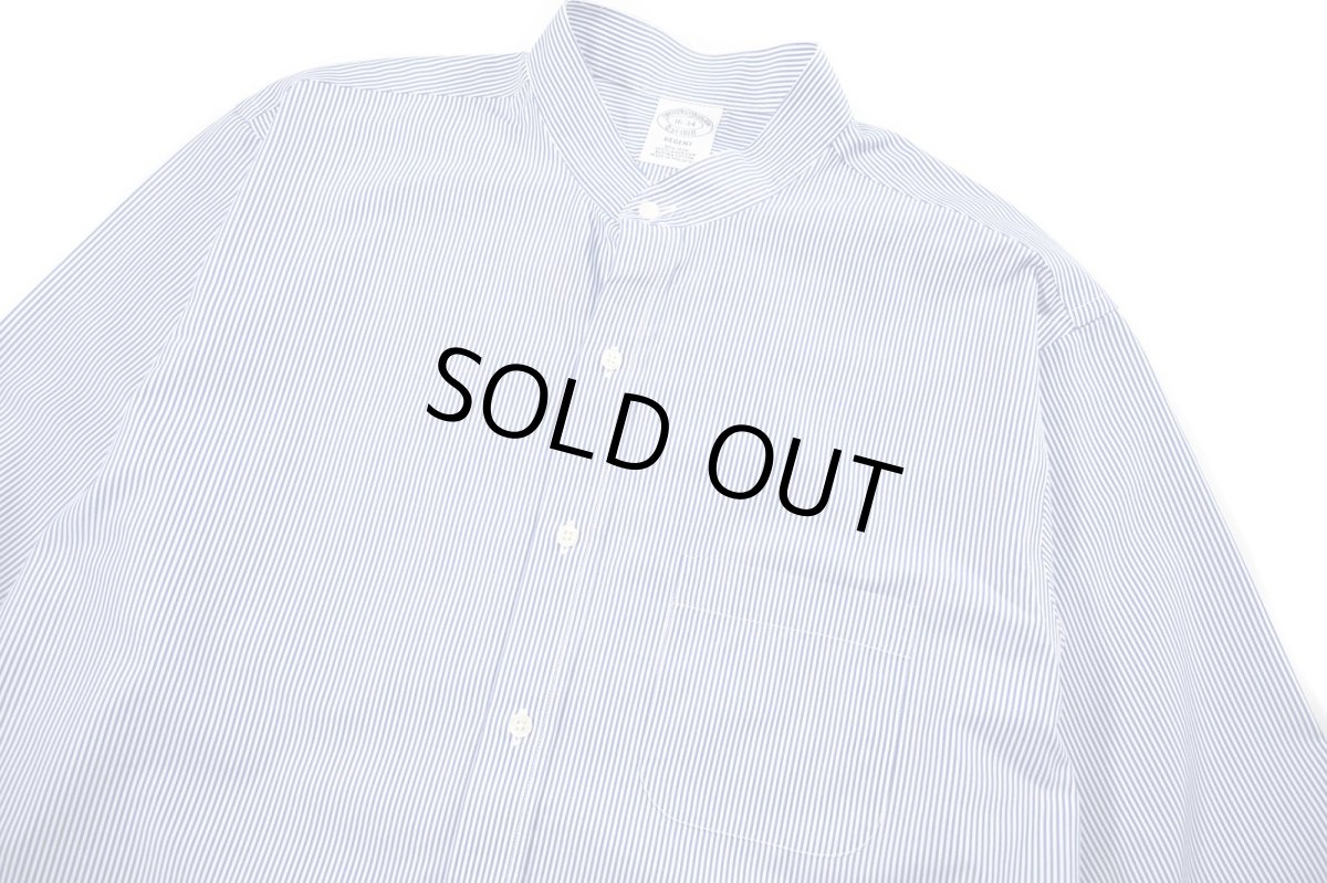 画像2: Used Brooks Brothers Stripe Band Collar Shirt (2)
