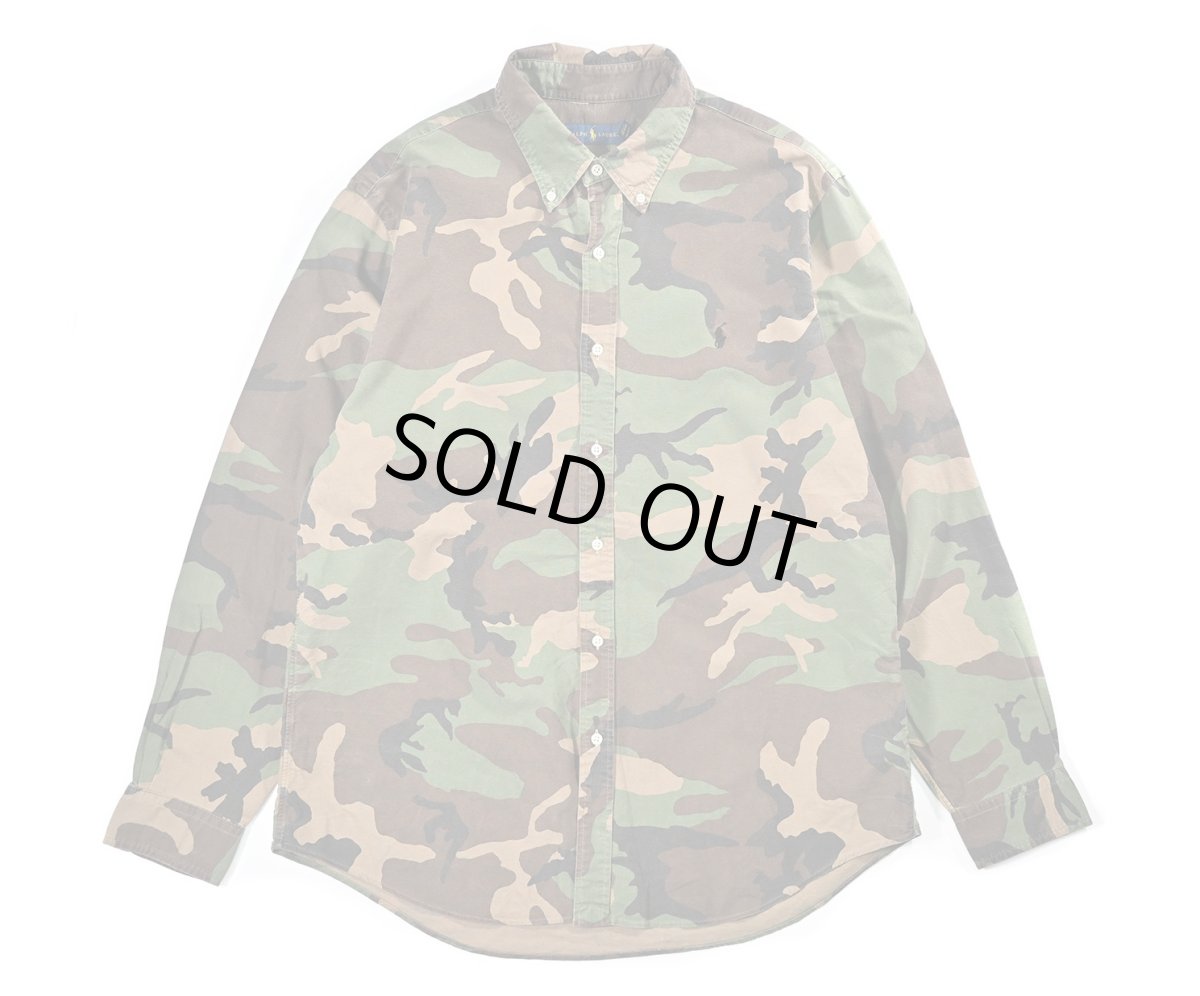 画像1: Used Ralph Lauren B/D Shirt Camo (1)