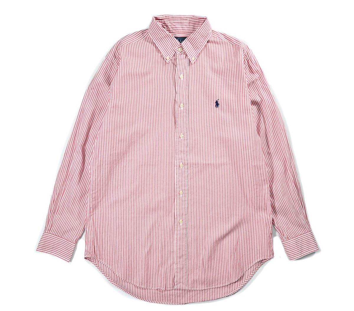 画像1: Used Ralph Lauren Stripe B/D Shirt "Classic Fit" (1)