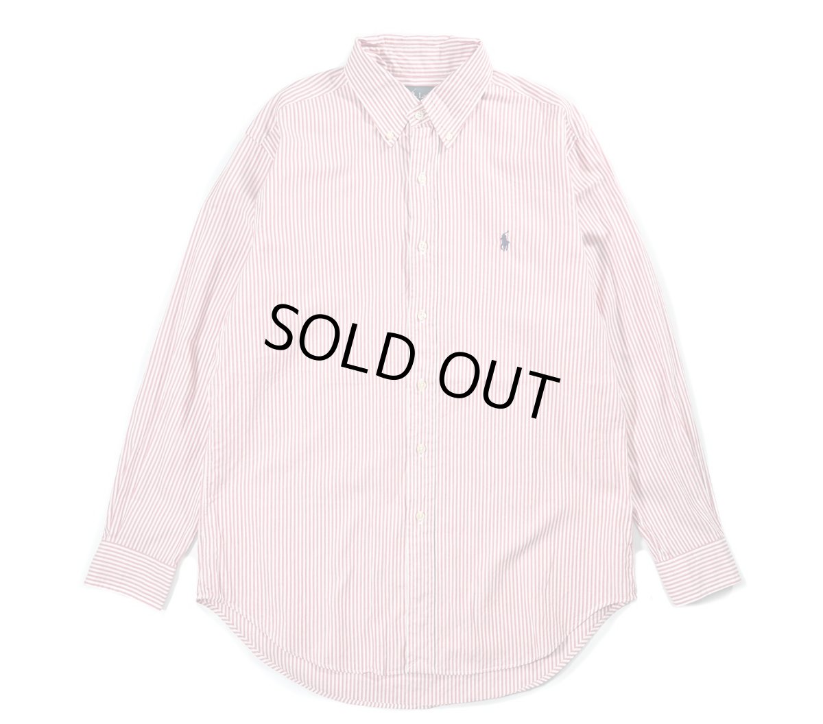 画像1: Used Ralph Lauren Stripe B/D Shirt "Classic Fit" (1)
