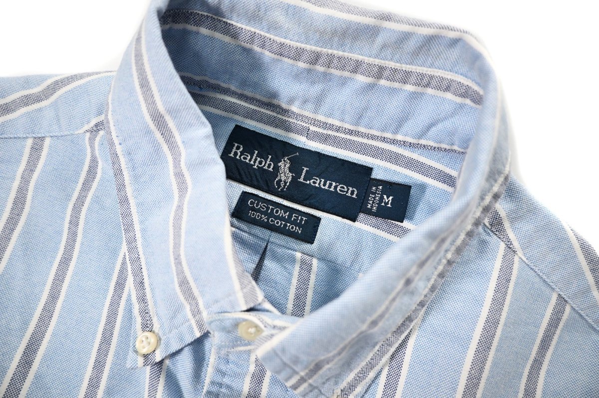 画像4: Used Ralph Lauren Stripe B/D Shirt "Custom Fit" (4)
