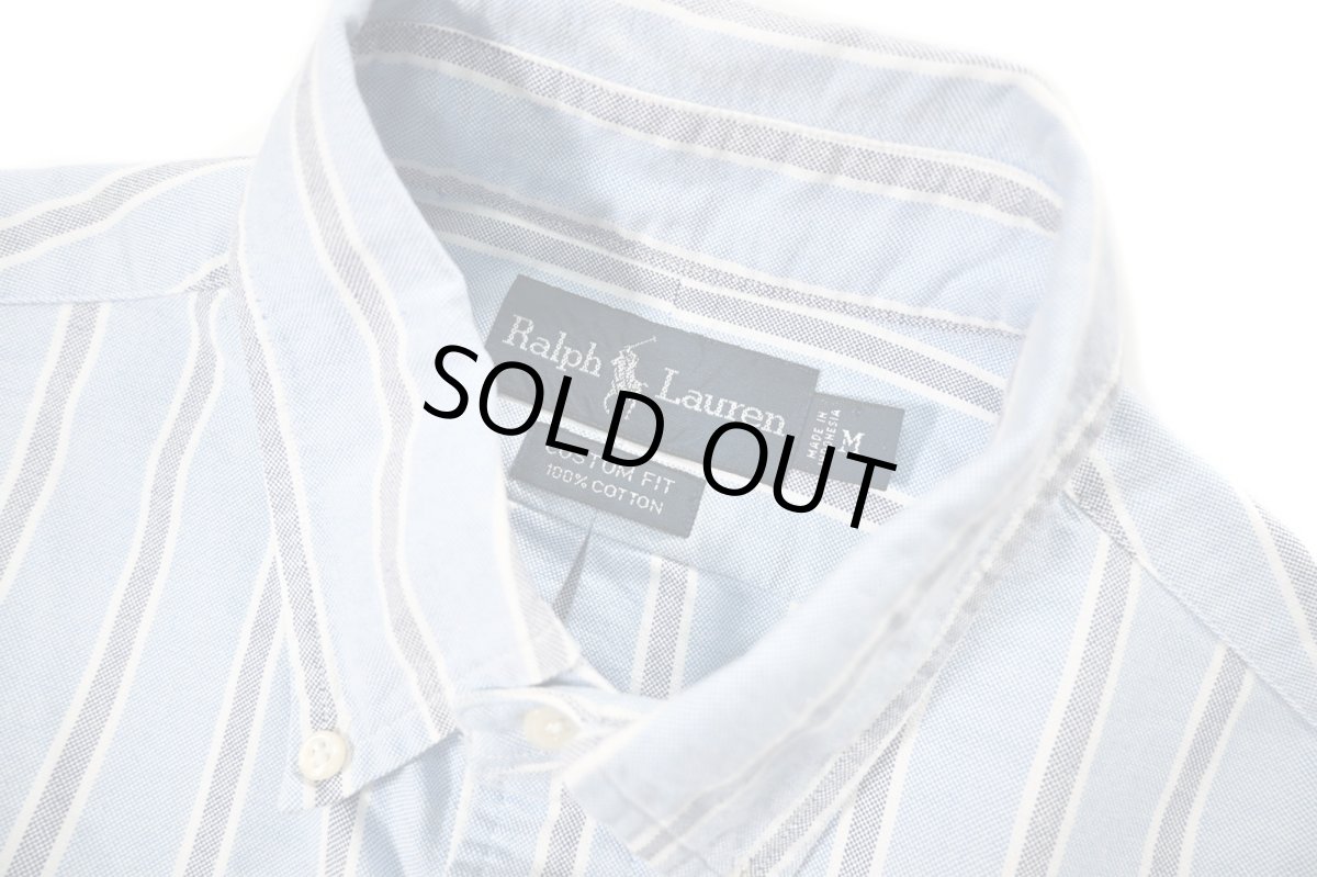 画像4: Used Ralph Lauren Stripe B/D Shirt "Custom Fit" (4)