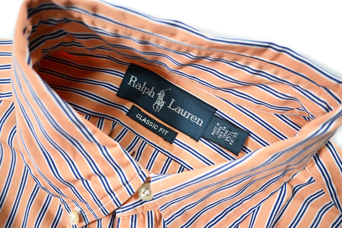 画像4: Used Ralph Lauren Stripe B/D Shirt "Classic Fit" (4)