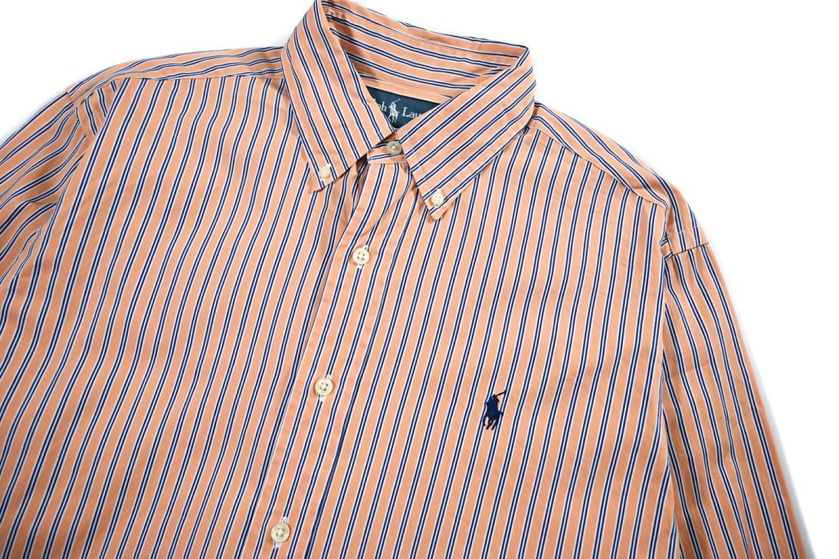 画像2: Used Ralph Lauren Stripe B/D Shirt "Classic Fit" (2)