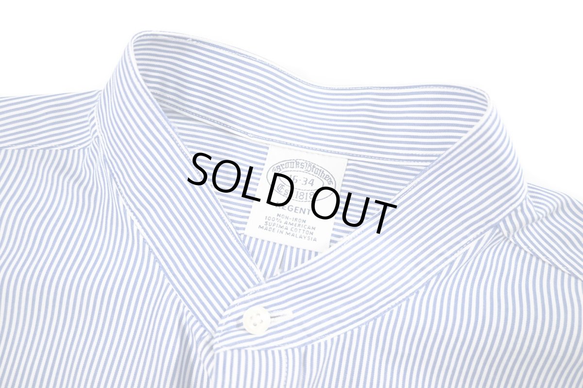 画像4: Used Brooks Brothers Stripe Band Collar Shirt (4)