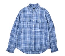 画像1: Used Polo Ralph Lauren Plaid Pattern Linen Shirt (1)