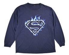 画像1: Used Superman L/S Print Tee (1)