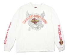 画像1: Used Harley-Davidson L/S Print Tee (1)