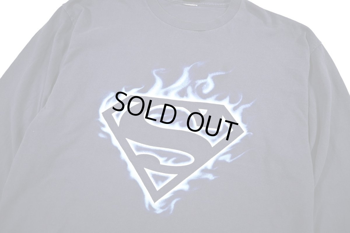 画像2: Used Superman L/S Print Tee (2)
