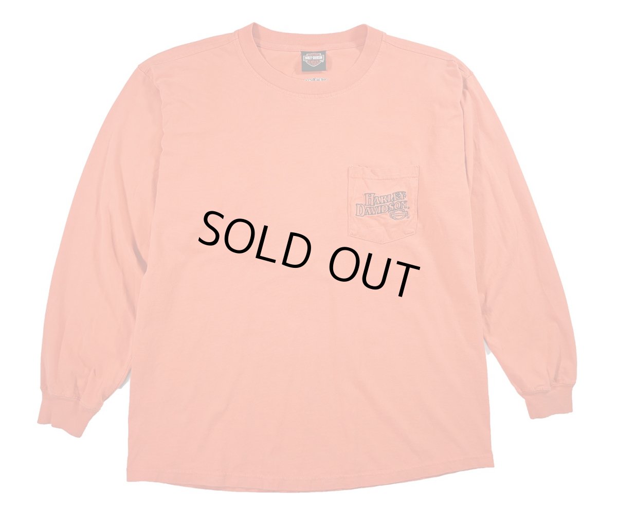画像1: Used Harley-Davidson L/S Embroidered Pocket Tee (1)