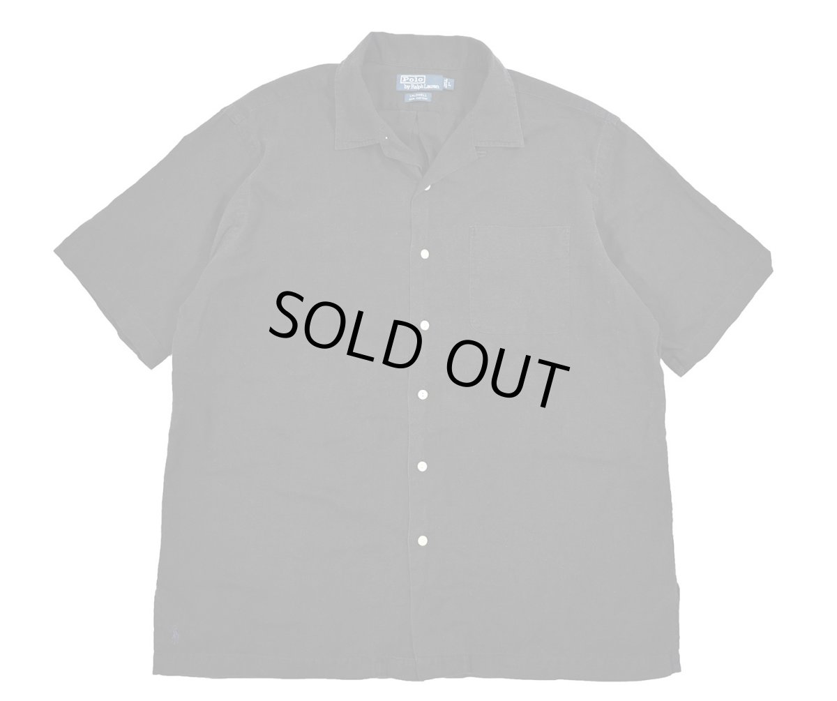 画像1: Used Polo Ralph Lauren Cotton Open Collar S/S Shirt "Caldwell" ラルフローレン (1)