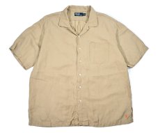 画像1: Used Polo Ralph Lauren Linen/Silk Open Collar S/S Shirt ラルフローレン (1)