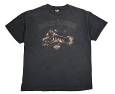 画像1: Used Harley-Davidson Print Tee made in USA (1)