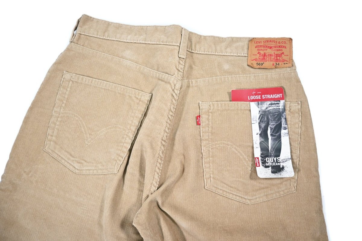 画像5: Deadstock Levi's 569 Corduroy Pants Khaki リーバイス コーデュロイパンツ (5)