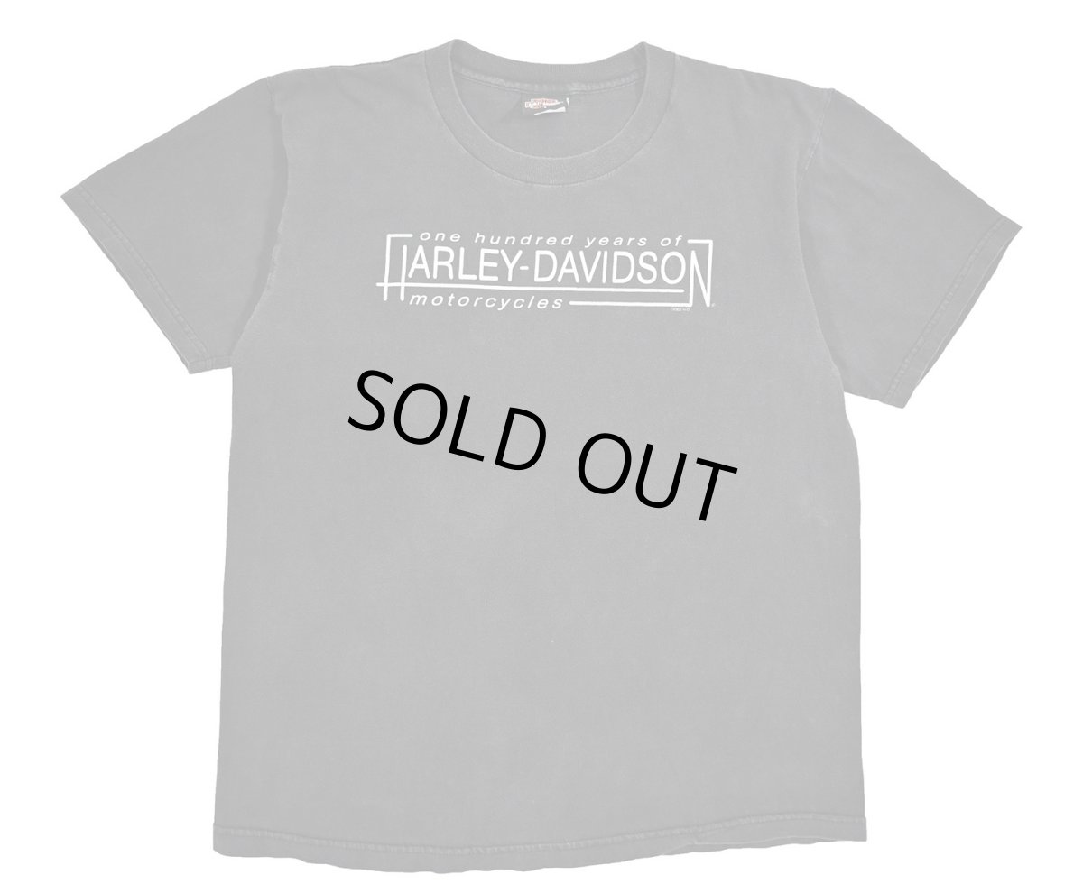 画像1: Used Harley-Davidson Print Tee made in USA (1)