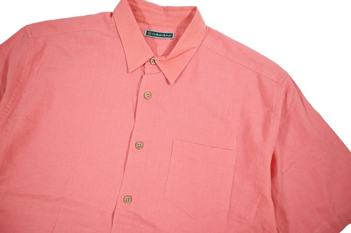 画像2: Used Cubavera Linen S/S Shirt (2)