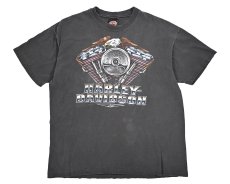 画像1: Used Harley-Davidson Print Tee made in USA (1)