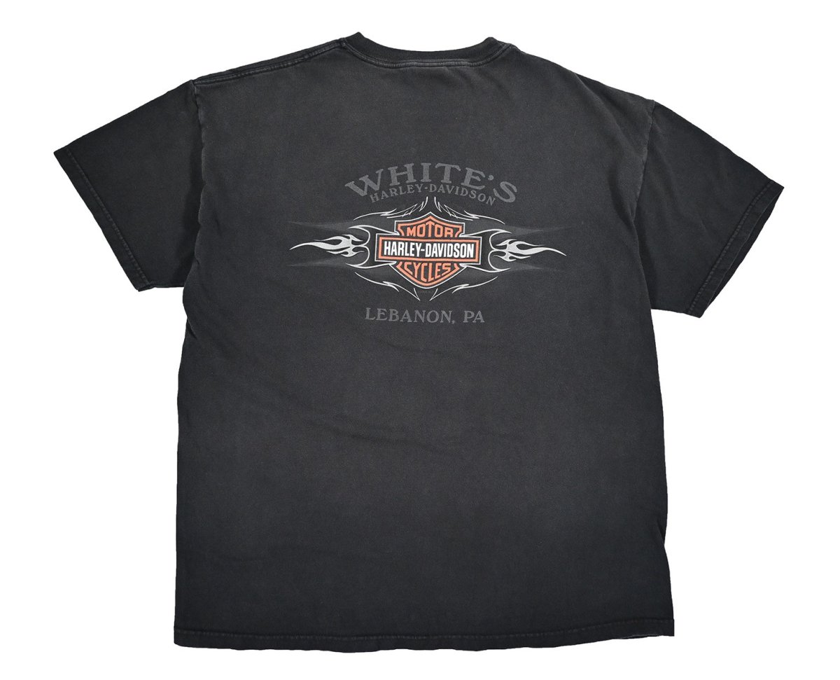 画像2: Used Harley-Davidson Print Tee made in USA (2)
