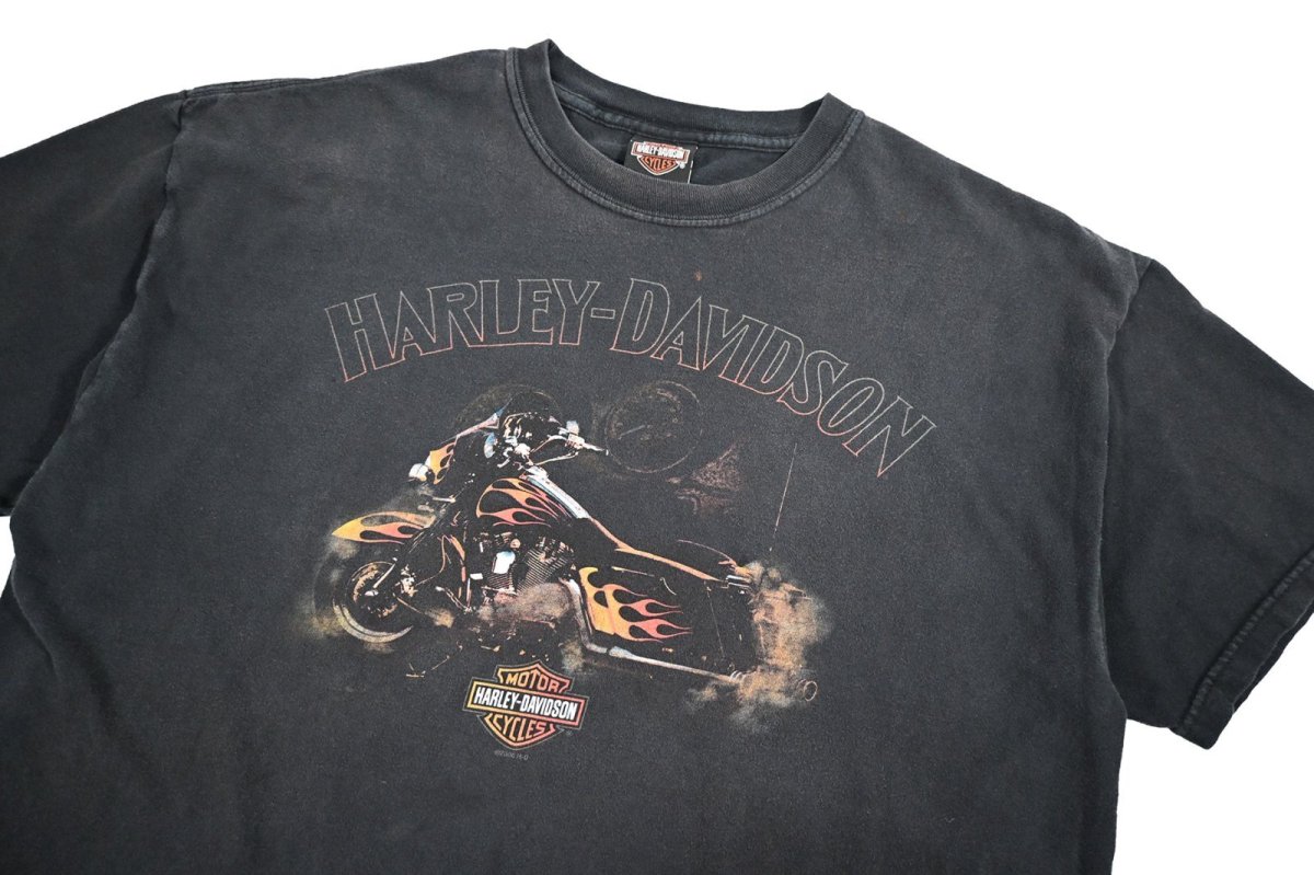 画像3: Used Harley-Davidson Print Tee made in USA (3)
