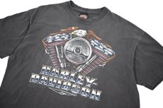 画像3: Used Harley-Davidson Print Tee made in USA (3)