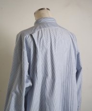 画像2: 【SALE】 Individualized Shirts for DAMAGEDONE "Bengal Stripe Navy" (2)