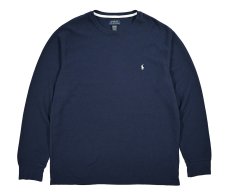 画像1: Used Polo Ralph Lauren L/S Thermal Shirt Navy (1)