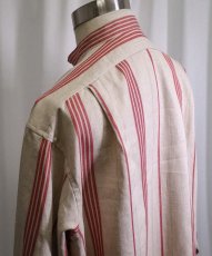 画像2: 【SALE】 Individualized Shirts for DAMAGEDONE "Vintage Linen Red Stripe" (2)
