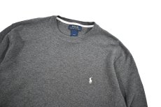 画像2: Used Polo Ralph Lauren L/S Thermal Shirt Charcoal (2)