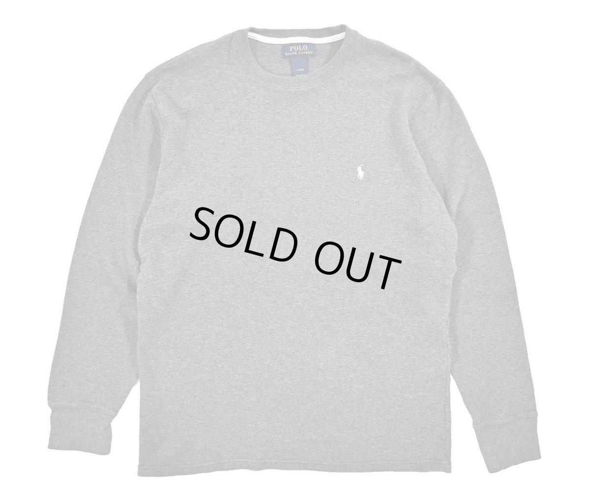画像1: Used Polo Ralph Lauren L/S Thermal Shirt Charcoal (1)