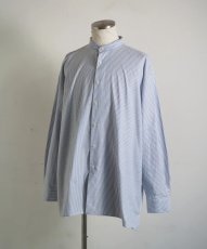 画像1: 【SALE】 Individualized Shirts for DAMAGEDONE "Bengal Stripe Navy" (1)