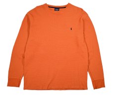 画像1: Used Polo Ralph Lauren L/S Thermal Shirt Orange (1)