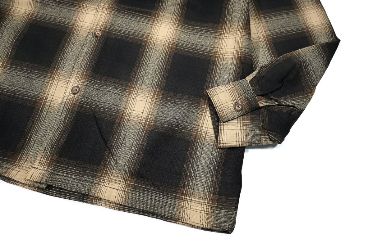 画像3: Caltop Ombre Check Shirt Brown/Khaki (3)