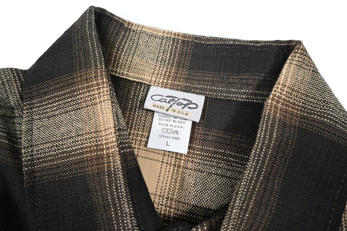 画像4: Caltop Ombre Check Shirt Brown/Khaki (4)