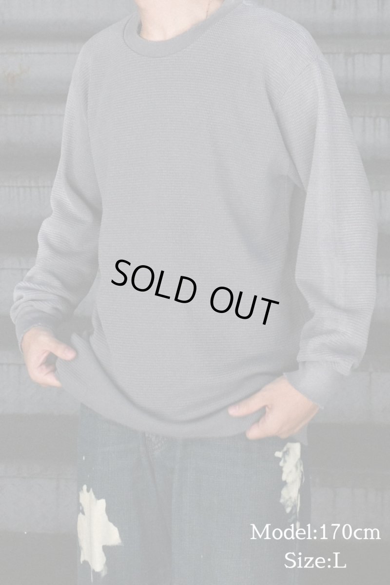 画像6: MOOJI MOOJI US Waffle Thermal Shirt Aged Taupe Grey (6)