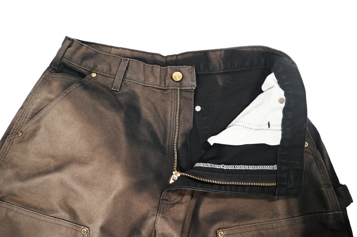 画像6: Used Carhartt Sun Fade Duck Double Knee Carpenter Pants made in USA カーハート (6)