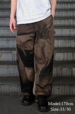 画像8: Used Carhartt Bleached Duck Double Knee Carpenter Pants made in USA カーハート (8)