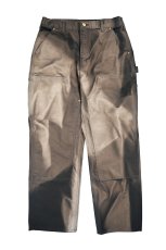 画像1: Used Carhartt Bleached Duck Double Knee Carpenter Pants made in USA カーハート (1)