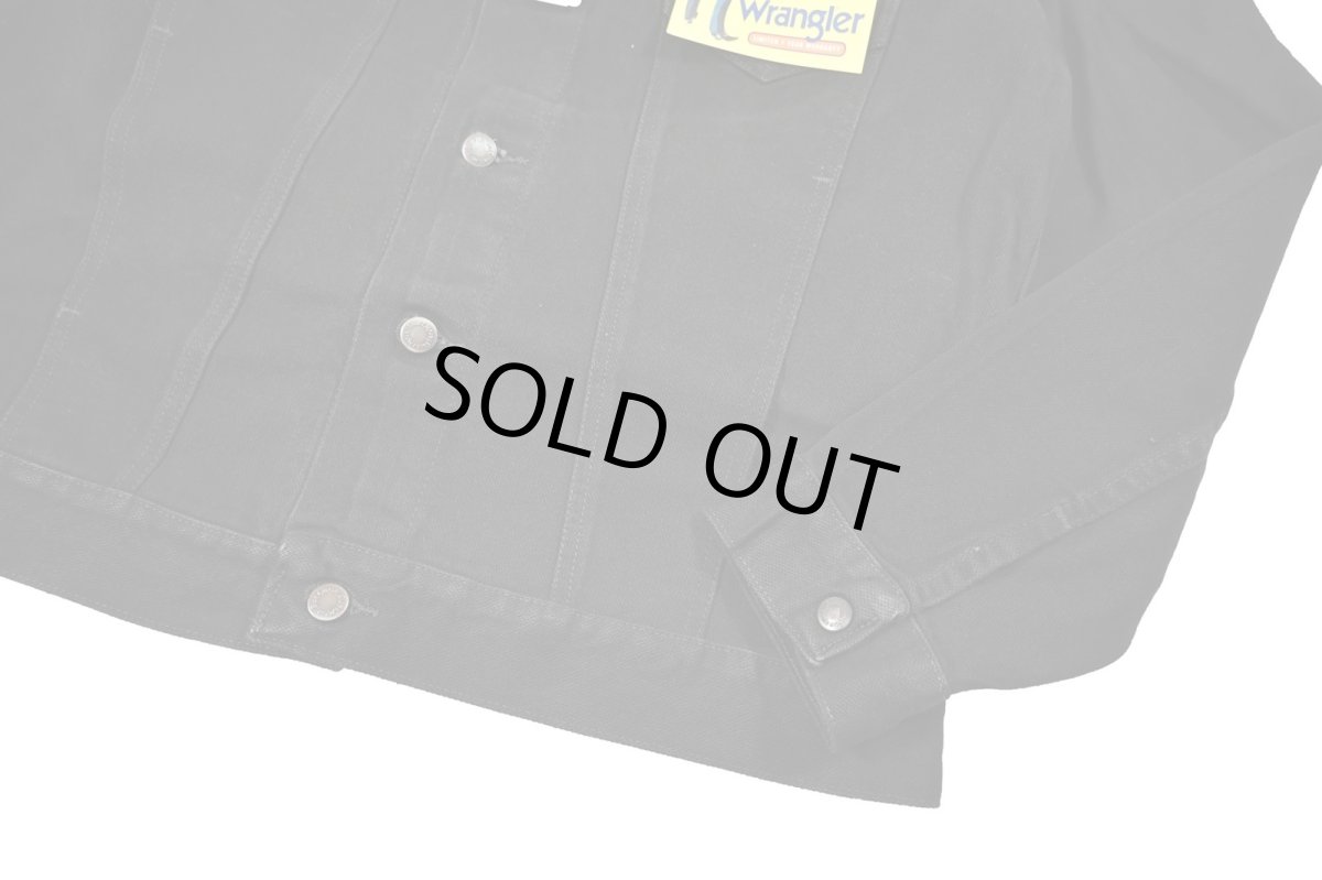 画像4: Wrangler Cowboy Cut Unlined Denim Trucker Jacket Black ラングラー (4)