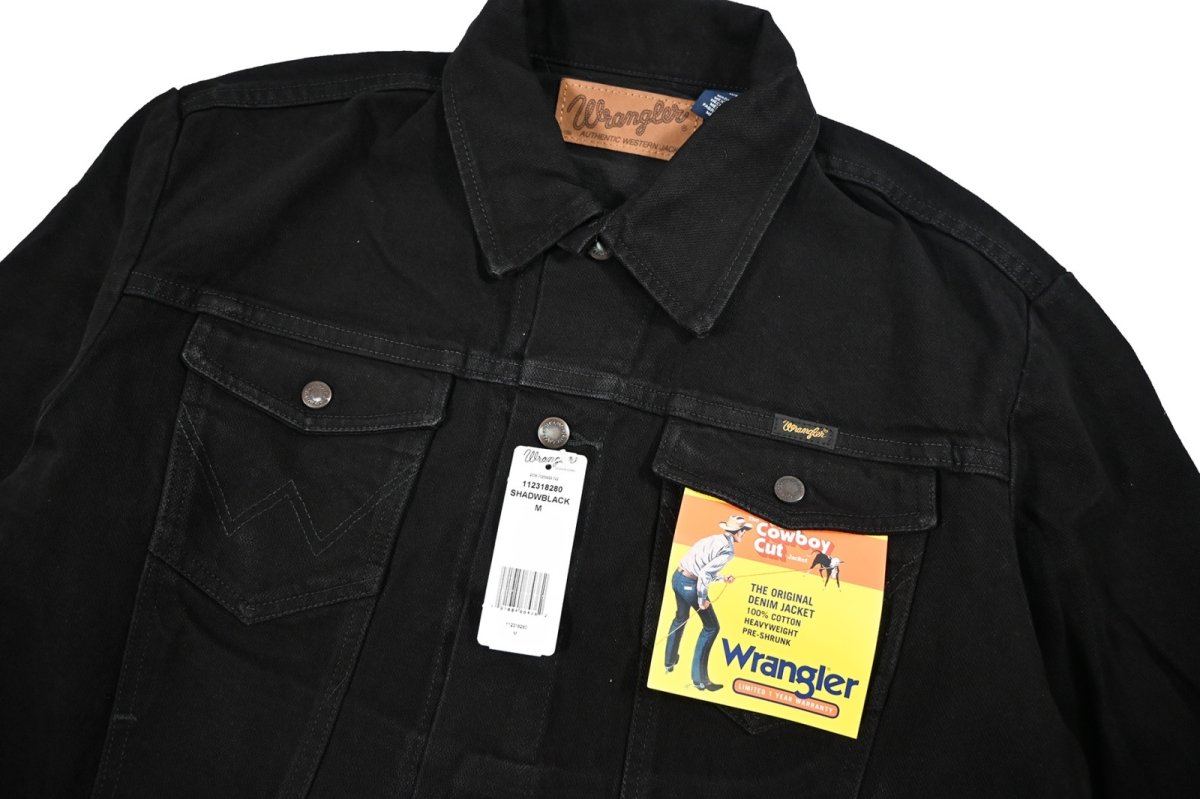 画像3: Wrangler Cowboy Cut Unlined Denim Trucker Jacket Black ラングラー (3)