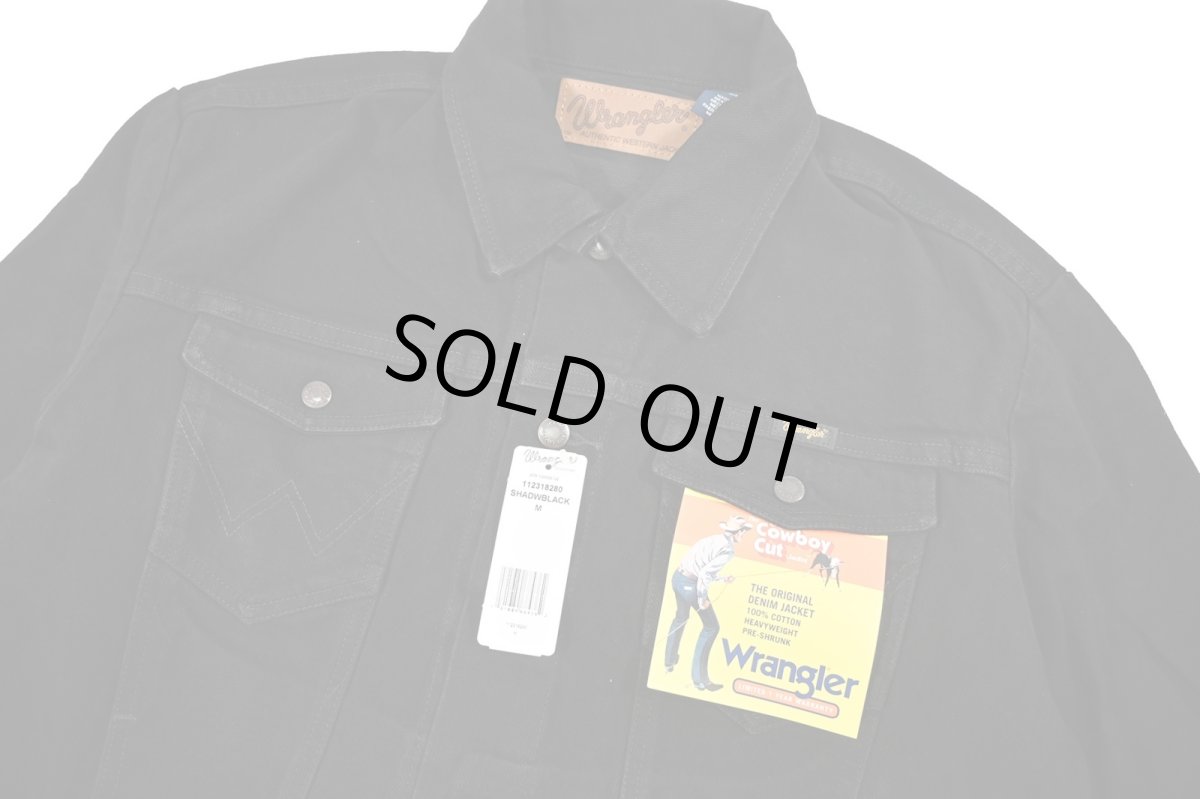 画像3: Wrangler Cowboy Cut Unlined Denim Trucker Jacket Black ラングラー (3)