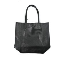 画像2: MARLON FIRENZE Shopper Big/ Leather Tote Bag Black (2)