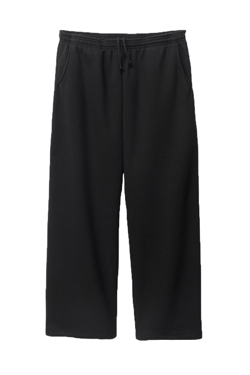 画像1: Los Angeles 10oz Mid-Weight Wide Open Bottom Sweat Pants Black ロサンゼルス アパレル (1)