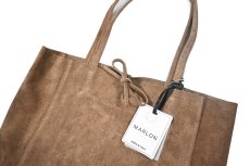 画像3: MARLON FIRENZE Shopper Big/ Suede Tote Bag Taupe (3)