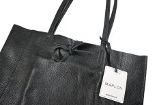 画像3: MARLON FIRENZE Shopper Big/ Leather Tote Bag Black (3)