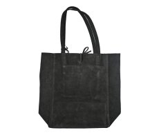 画像2: MARLON FIRENZE Shopper Big/ Suede Tote Bag Black (2)