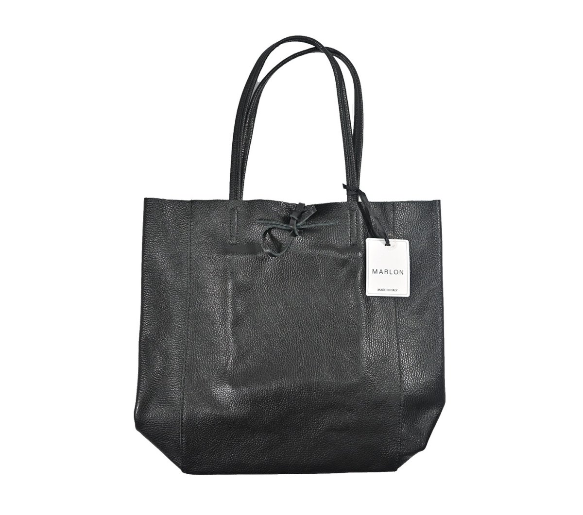 画像1: MARLON FIRENZE Shopper Big/ Leather Tote Bag Black (1)