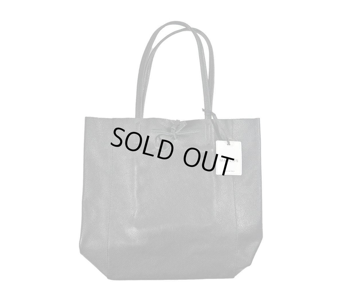 画像1: MARLON FIRENZE Shopper Big/ Leather Tote Bag Black (1)
