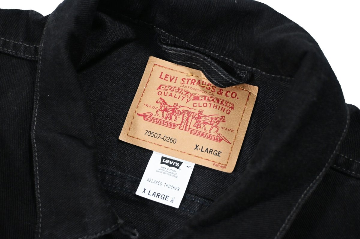 画像5: 02' Deadstock Levi's 70507-0260 Denim Jacket Black (5)