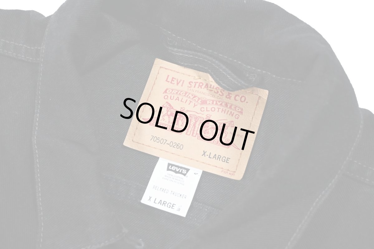 画像5: 02' Deadstock Levi's 70507-0260 Denim Jacket Black (5)