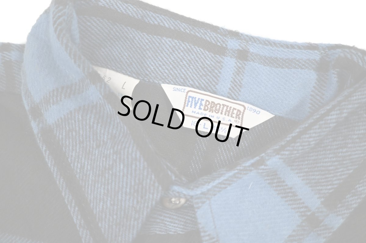画像4: Deadstock Five Brothers Heavy Flannel Shirt made in USA (4)
